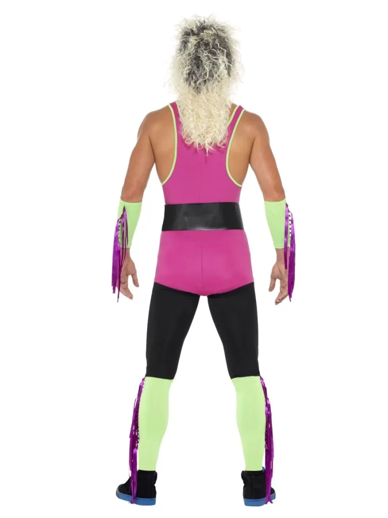 Retro Wrestler Men's Fancy Dress Costume - Image 3