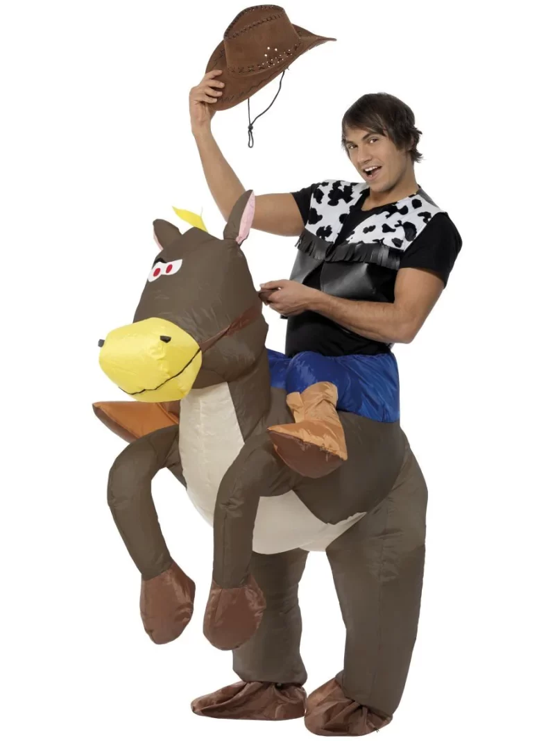 Inflatable Ride 'Em Cowboy Fancy Dress Costume