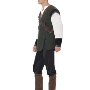 Deluxe Robin Hood Mens Fancy Dress Costume - Image 2