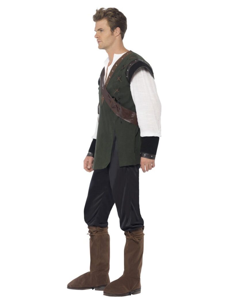 Deluxe Robin Hood Mens Fancy Dress Costume - Image 2