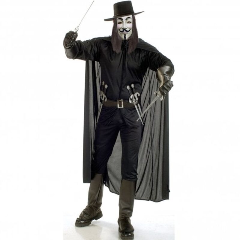 V for Vandetta Men's Fancy Dress Costume