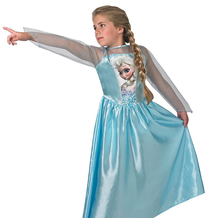 Elsa Snow Queen With Gloves Wand Crown And Wig Accessories Frozen Fairy  Tale Kids Fancy Dress