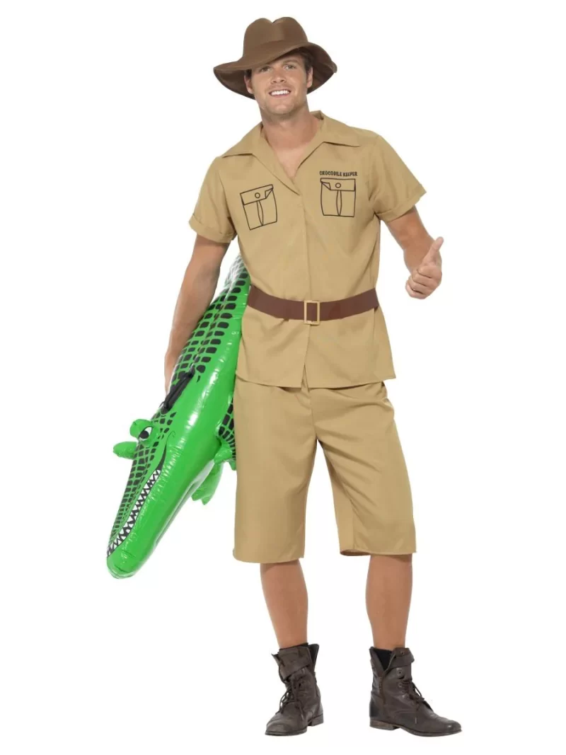 Safari Man (Steve Irwin) Men's Fancy Dress Costume - Image 2