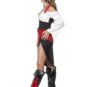 Caribbean Sassy Pirate Wench Ladies Fancy Dress Costume - Image 2