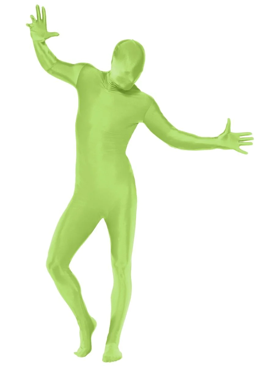 Second Skin Green Bodysuit Fancy Dress Costume (DISC)