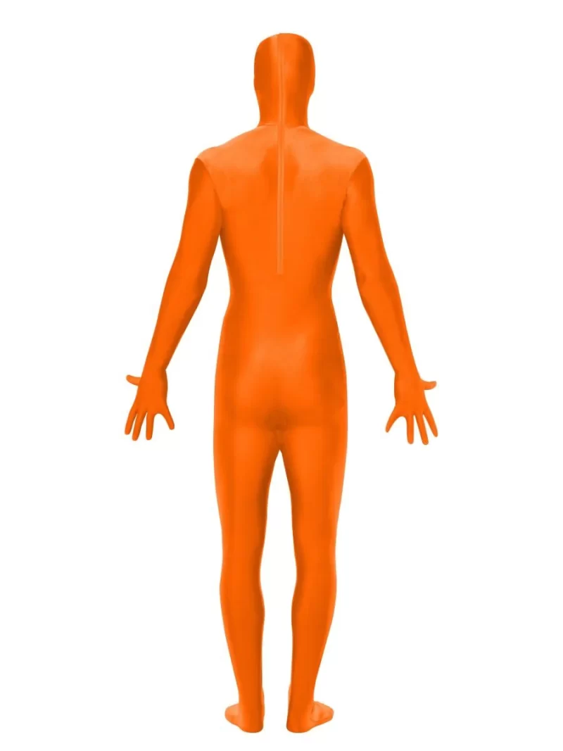 Second Skin Orange Bodysuit Fancy Dress Costume - Image 2