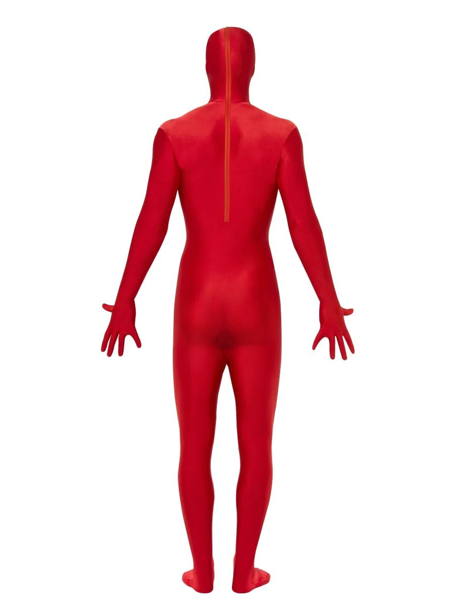 Second Skin Red Bodysuit Fancy Dress Costume