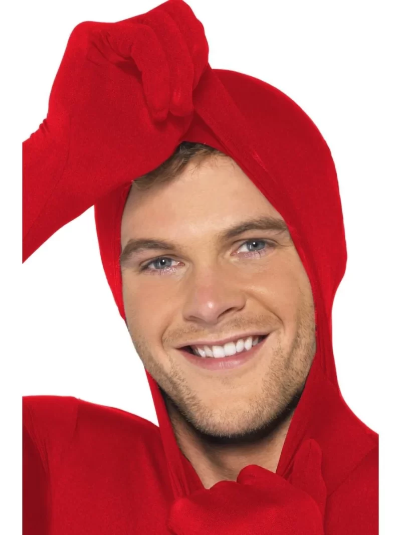Second Skin Red Bodysuit Fancy Dress Costume - Image 3
