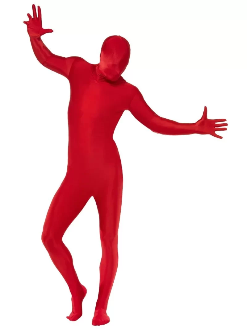 Second Skin Red Bodysuit Fancy Dress Costume