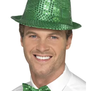 Sequin Trilby Hat Green - Image 2