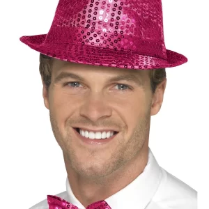 Sequin Trilby Hat Pink - Image 2