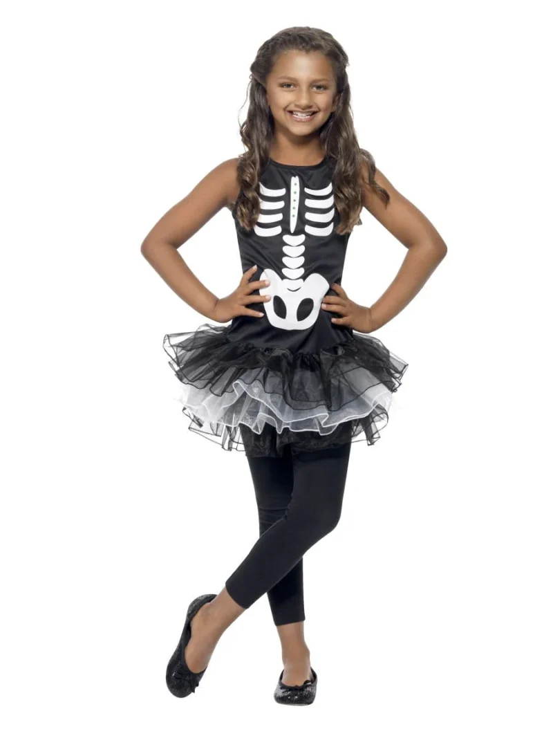 Skeleton Tutu Children's Halloween Fancy Dress Costume
