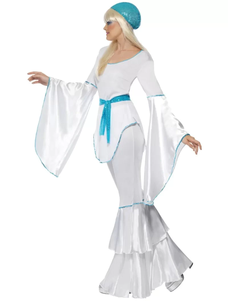 70s Super Trooper White (Abba) Ladies Fancy Dress Costume - Image 2