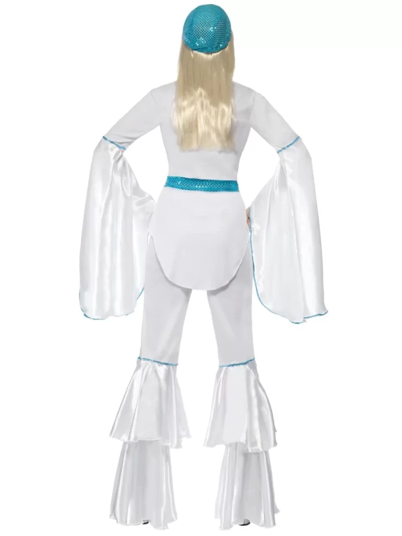 70s Super Trooper White (Abba) Ladies Fancy Dress Costume - Image 3