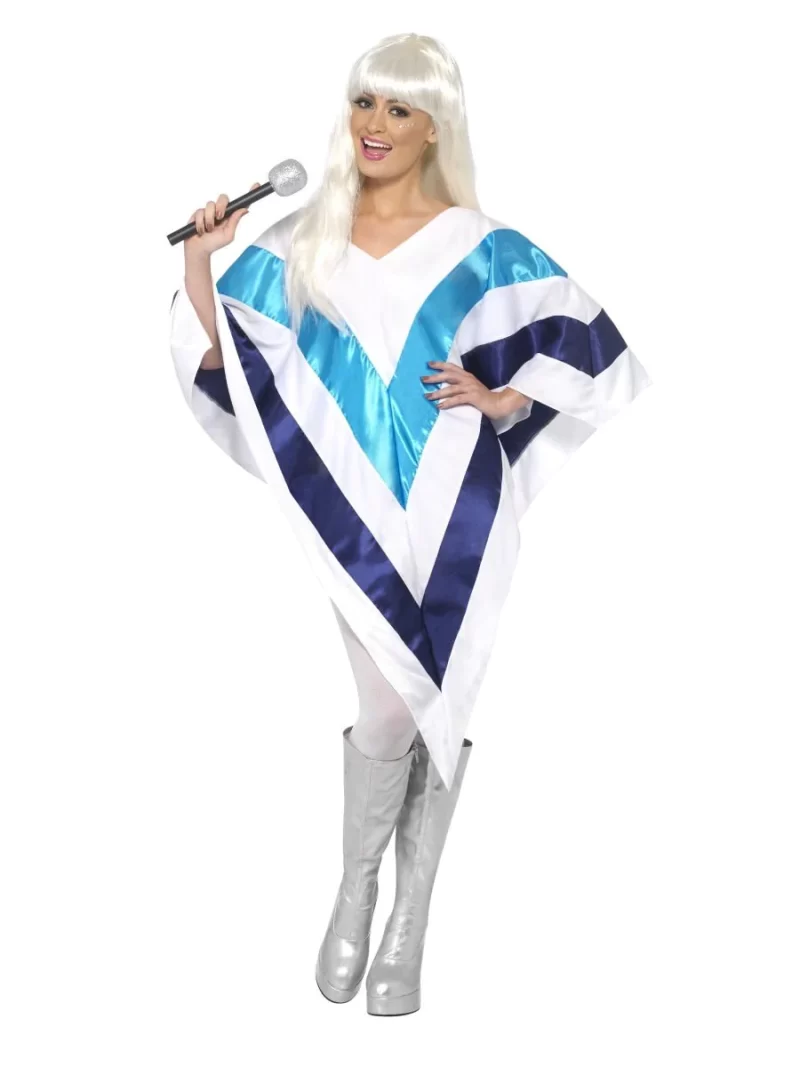 Super Trooper Cape/Poncho (Abba) Ladies Fancy Dress Costume