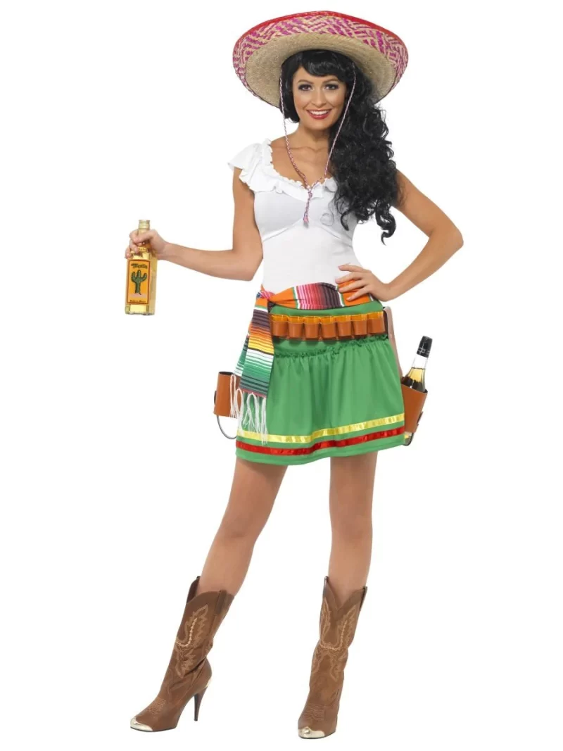Mexican Tequila Shooter Girl Ladies Fancy Dress Costume