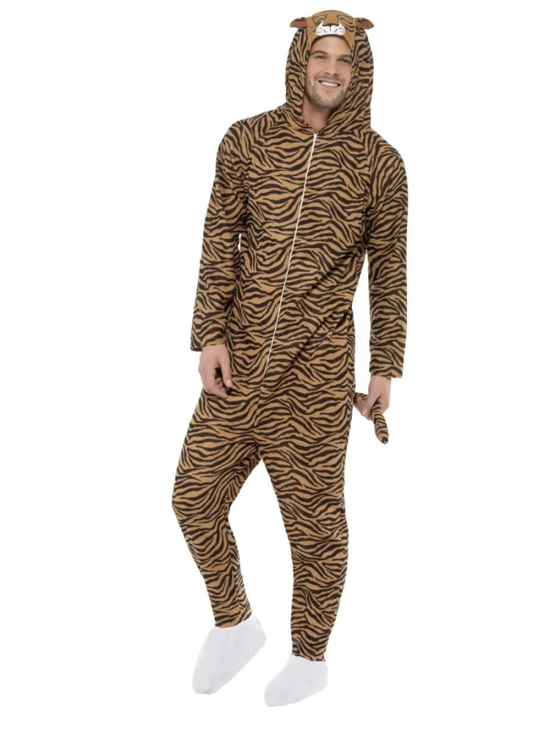 Tiger (Onesie) Unisex Adult Fancy Dress Costume - Image 2