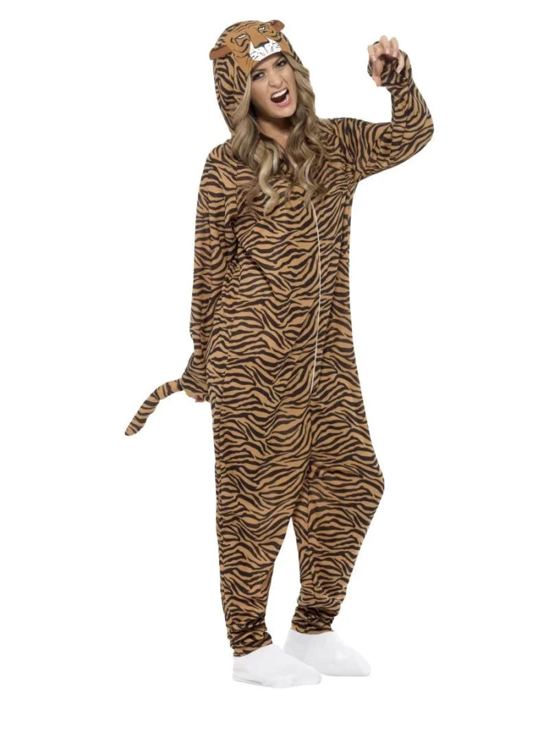 Tiger (Onesie) Unisex Adult Fancy Dress Costume