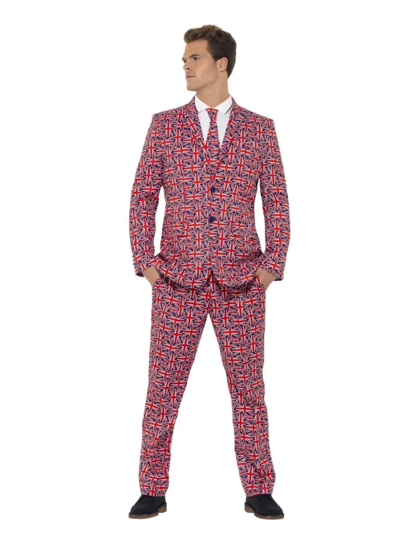 Union Jack Standout Suit Men's Fancy Dress Costume