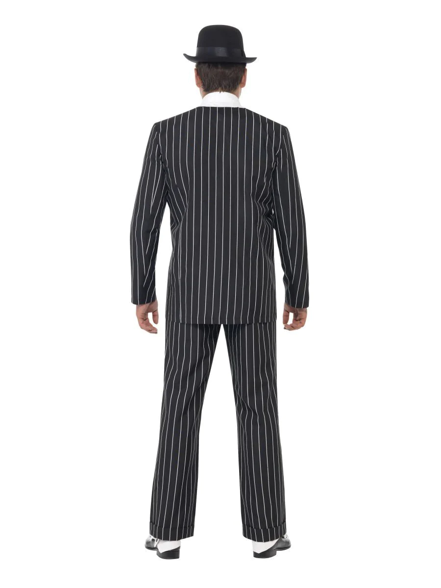 MEN'S GANGSTER COSTUME PINSTRIPE SUIT 1920'S FANCY DRESS MAFIA MOBSTER  GATSBY