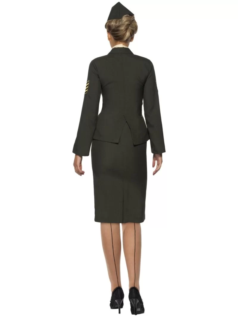 Wartime/Army Officer Ladies Fancy Dress Costume - Image 2