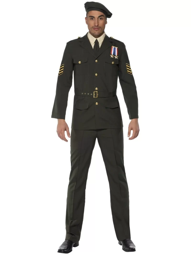 Wartime Officer Mens Fancy Dress Costume