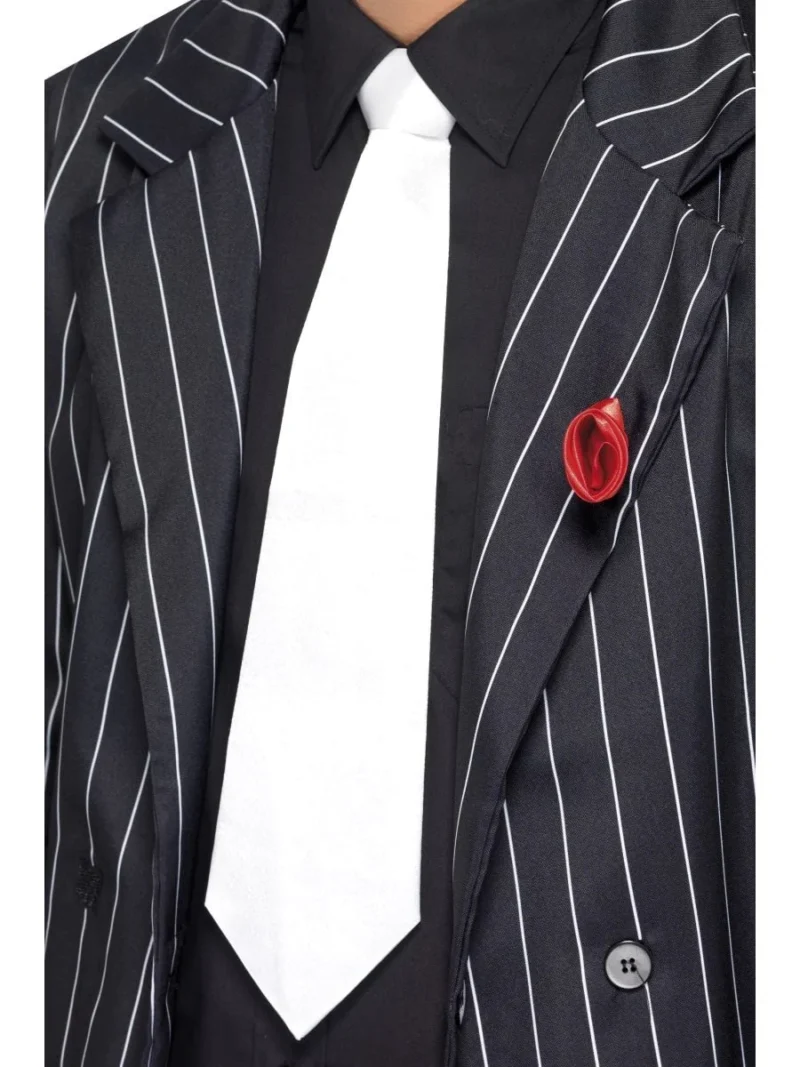 Elasticated Gangster Tie White