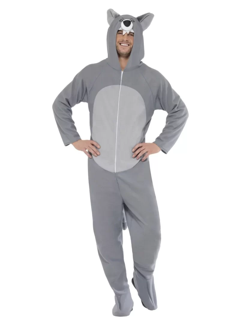Wolf (Onesie) Unisex Adult Fancy Dress Costume