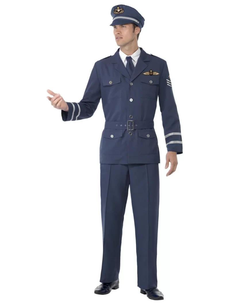 WW2 Air Force Captain Men's Fancy Dress Costume - Image 2