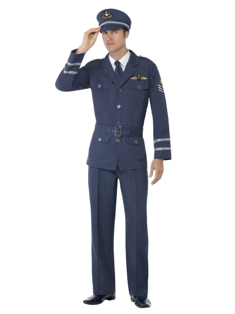 WW2 Air Force Captain Men's Fancy Dress Costume