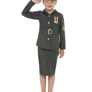 World War II Army Girl Children's Fancy Dress Costume - Image 2