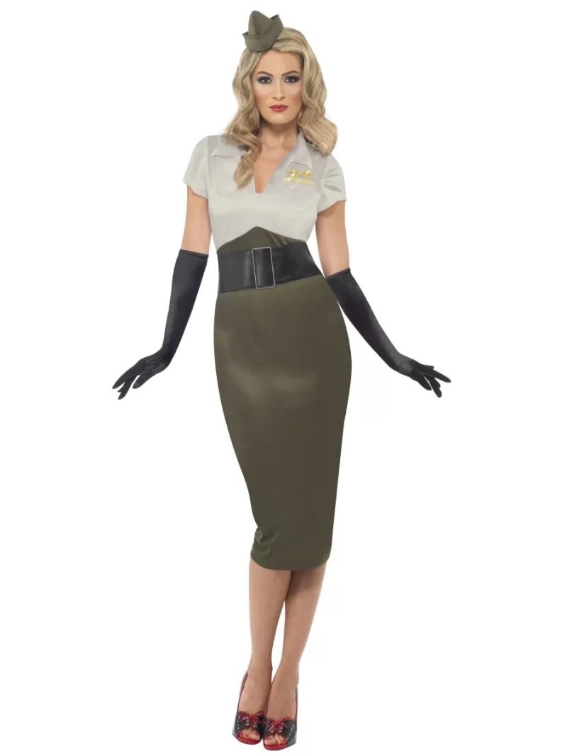 WW2 Army Pin Up Spice Darling Ladies Fancy Dress Costume