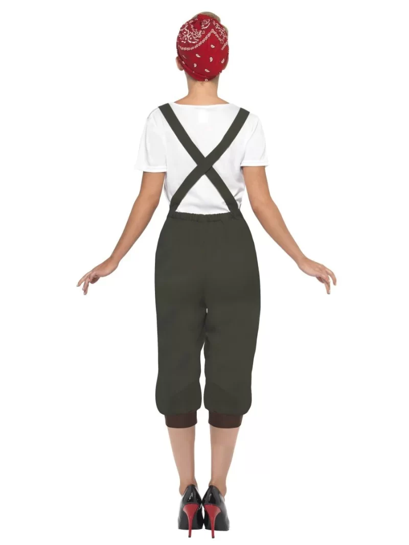 WW2 Land Girl Worker Ladies Fancy Dress Costume - Image 3