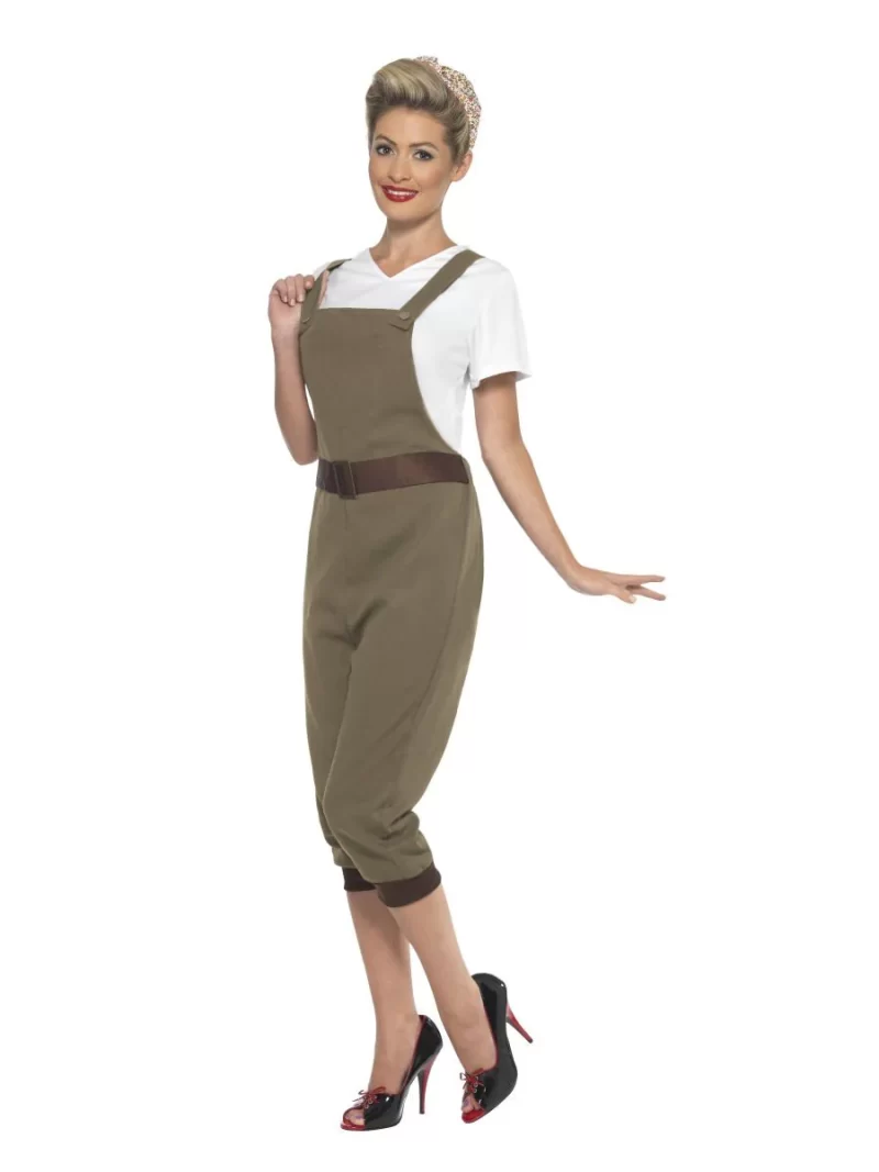 World War 2 Land Girl Ladies Fancy Dress Costume - Image 2