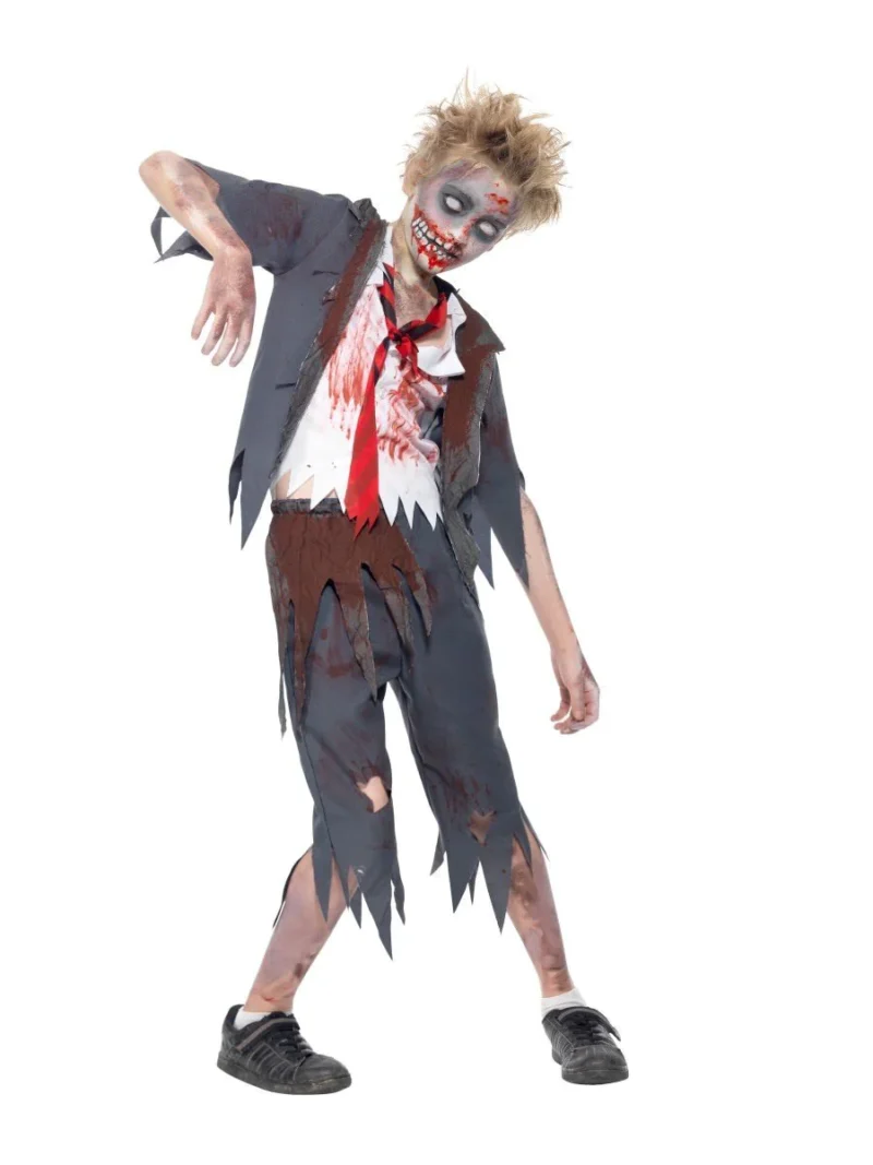Zombie Schoolboy Children's Halloween Fancy Dress Costume - Image 2