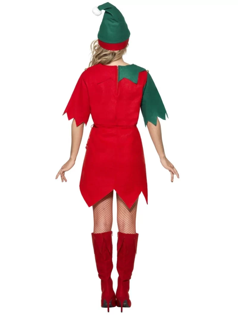 Elf Budget Ladies Christmas Fancy Dress Costume - Image 3