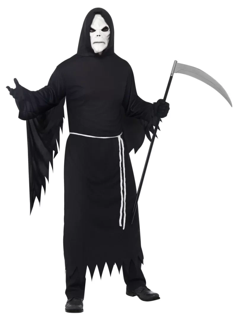 Grim Reaper with Mask Halloween Mens Fancy Dress Costume