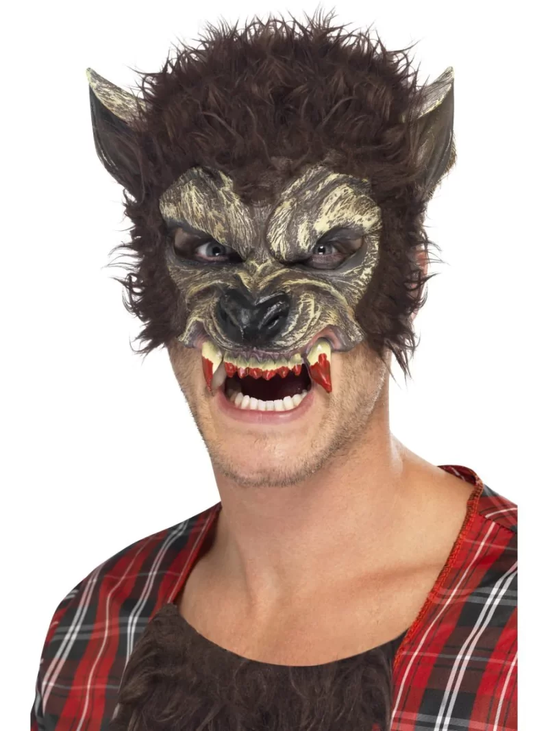 Werewolf Brown Half Face Mask