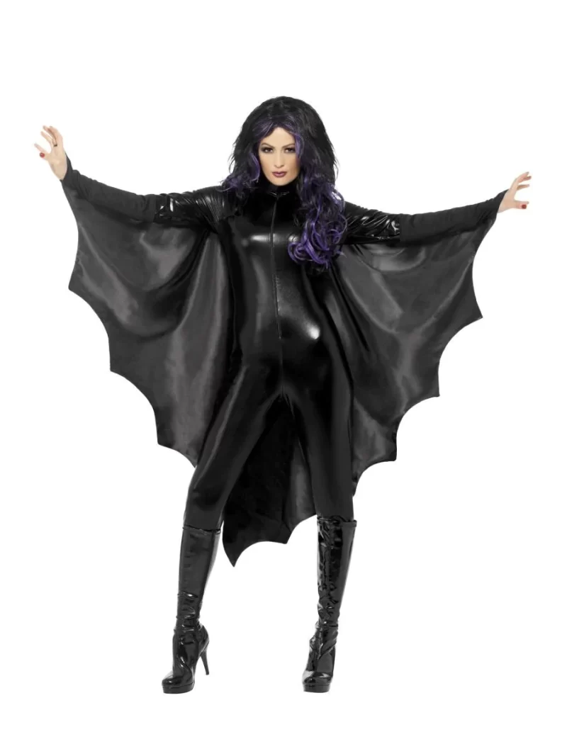 Vampire Bat Wing Cape Halloween Fancy Dress Costume