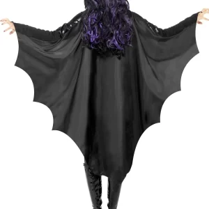 Vampire Bat Wing Cape Halloween Fancy Dress Costume - Image 2