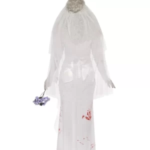 Till Death Do Us Part Zombie Bride Ladies Halloween Fancy Dress - Image 3