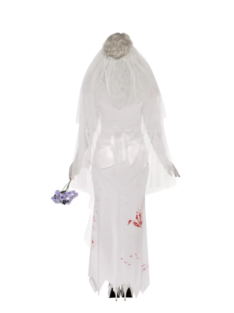 Till Death Do Us Part Zombie Bride Ladies Halloween Fancy Dress - Image 3