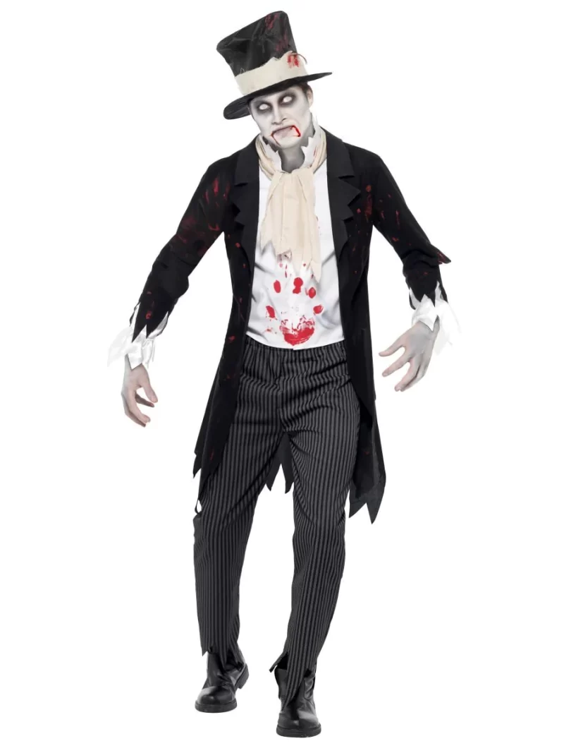 Till Death Do Us Part Zombie Groom Men's Halloween Fancy Dress Costume