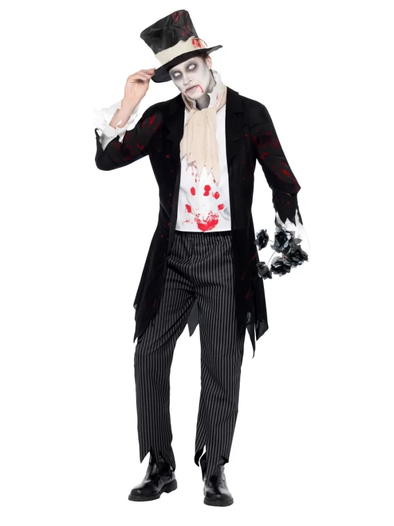 Till Death Do Us Part Zombie Groom Men's Halloween Fancy Dress Costume - Image 2