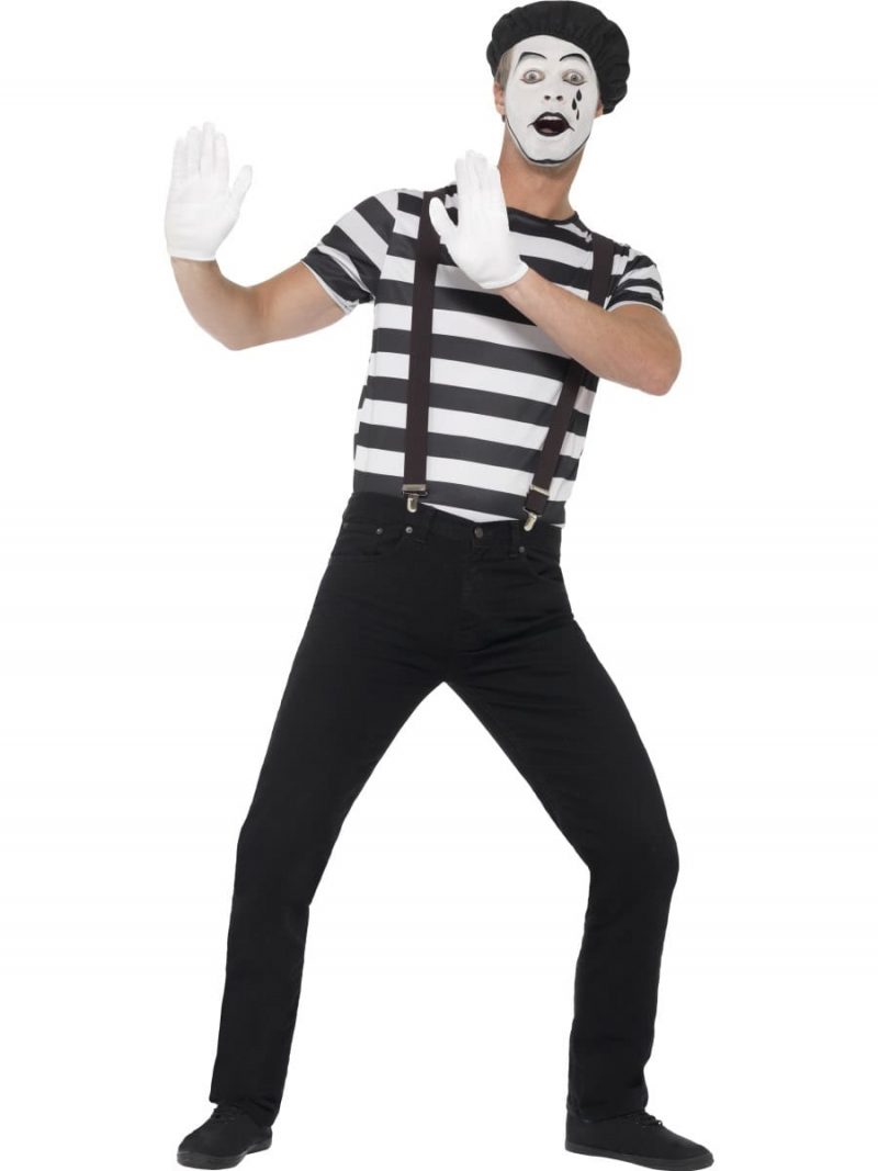 Mime Artist Men's Fancy Dress Costume