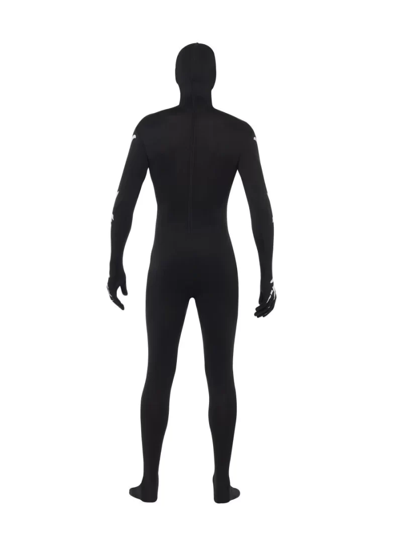 Skeleton Glo in Dark Second Skin Halloween Men's Fancy Dress - Image 3