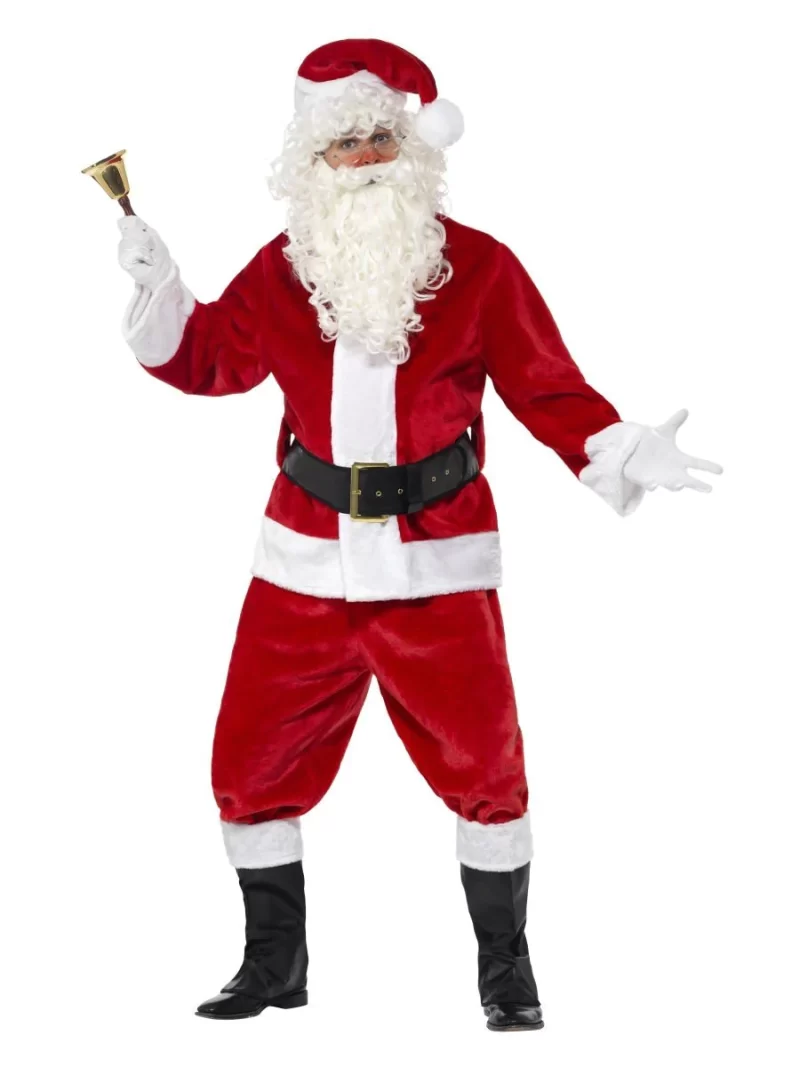 Plush Santa Men's Christmas Fancy Dress Costume