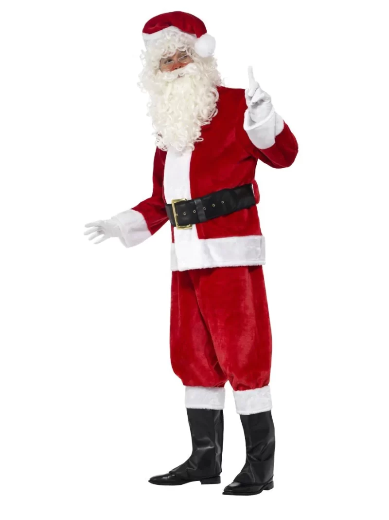 Plush Santa Men's Christmas Fancy Dress Costume - Image 2