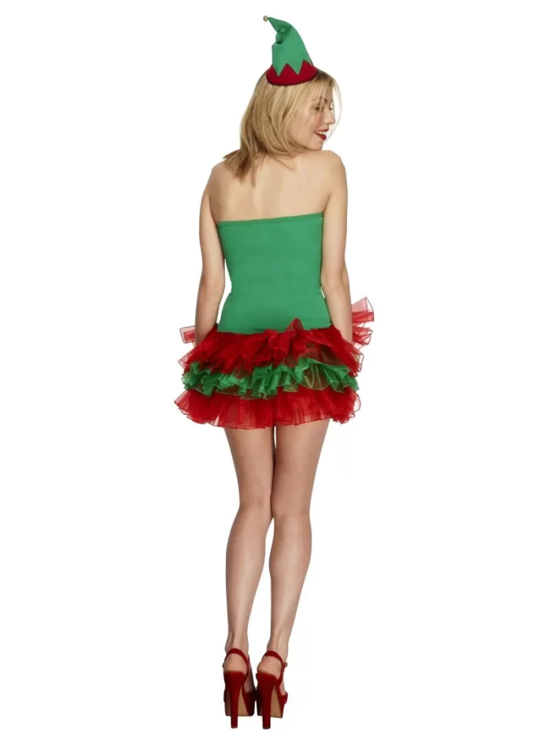Fever Elf Tutu Dress Ladies Christmas Fancy Dress Costume - Image 3