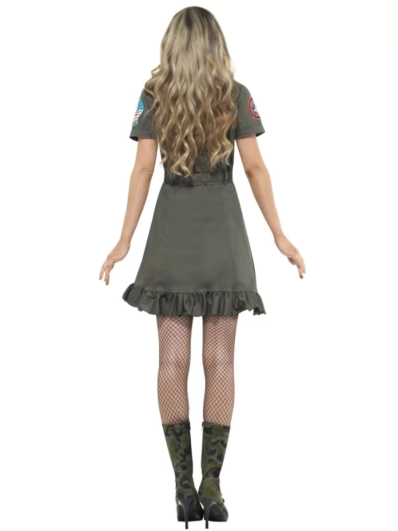 Top Gun Deluxe GI (Aviator) Ladies Fancy Dress Costume - Image 3